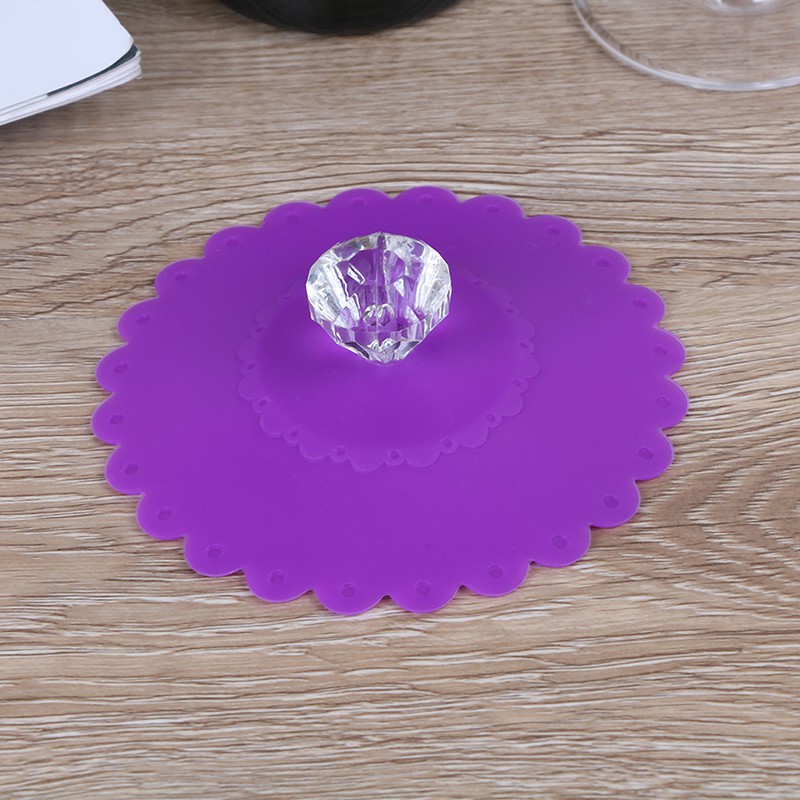 ❀★ 1 Nắp Cốc Cà Phê Kim Cương Chống Bụi Silicone