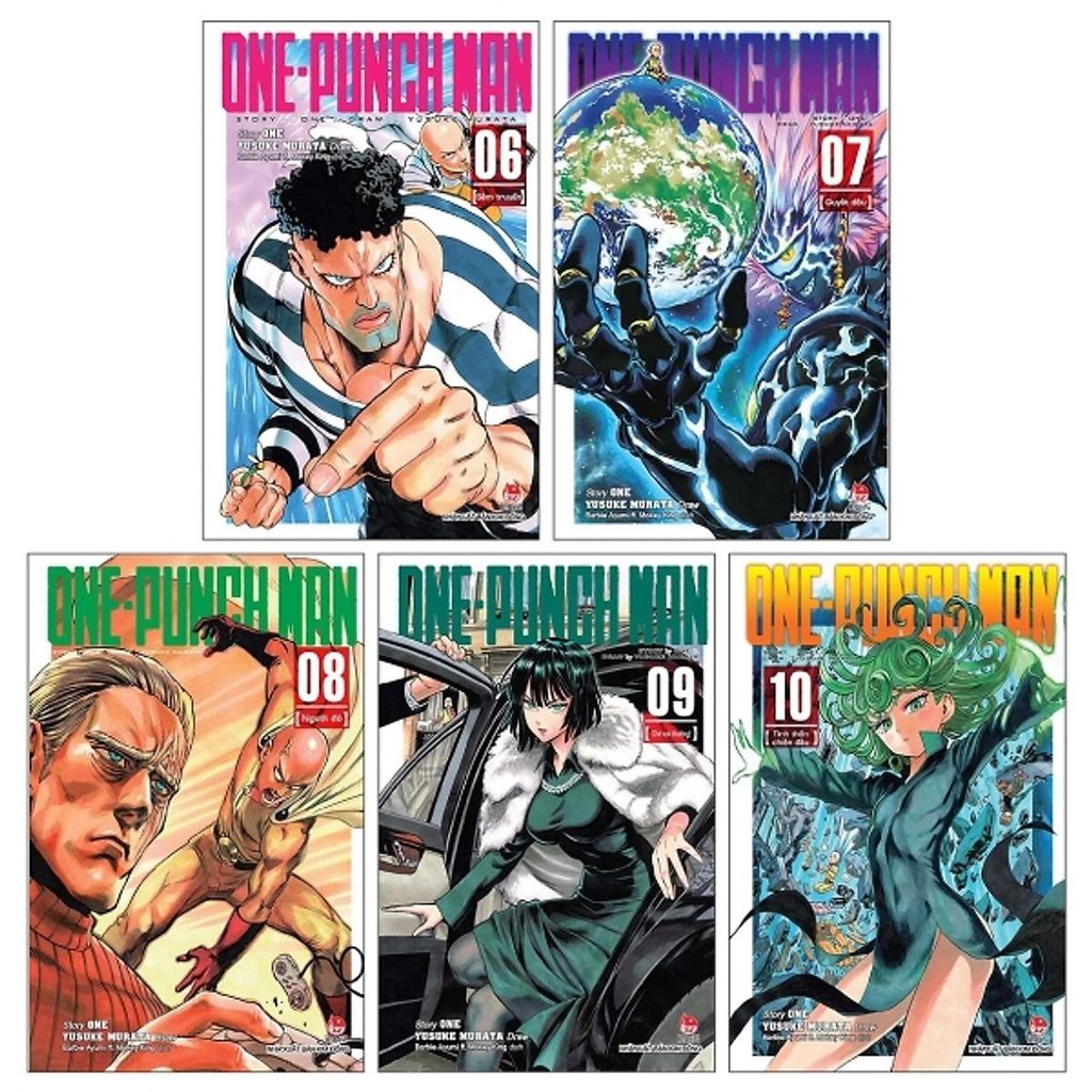 Truyện tranh - Combo One-Punch Man: Tập 6 + Tập 7 + Tập 8 + Tập 9 + Tập 10 (Tái Bản 2019) (Bộ 5 Tập)