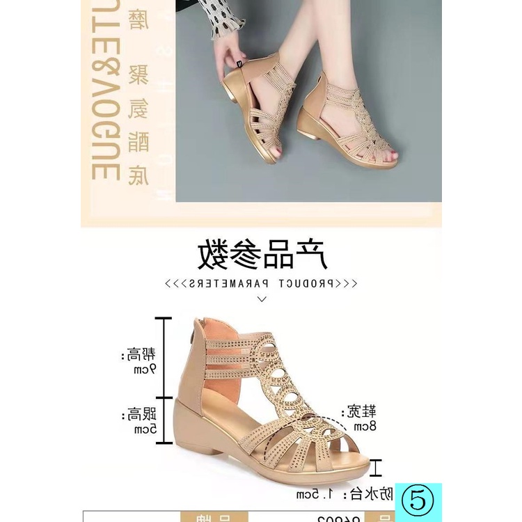Giày Sandal Đế Xuồng Dày Bằng Chất Liệu Da Mềm Thời Trang Mùa Hè Dành Cho Nữ 2022
