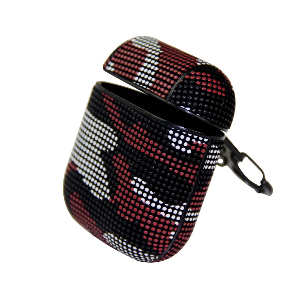Camouflage Faux Leather Dustproof Anti-slip Protector Case Cover for Airpods 1/2