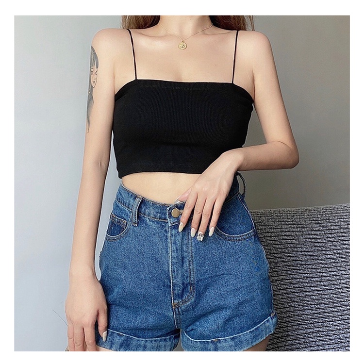 Áo hai dây Bape sợi bún ôm body chất bozip co giãn full 2 màu