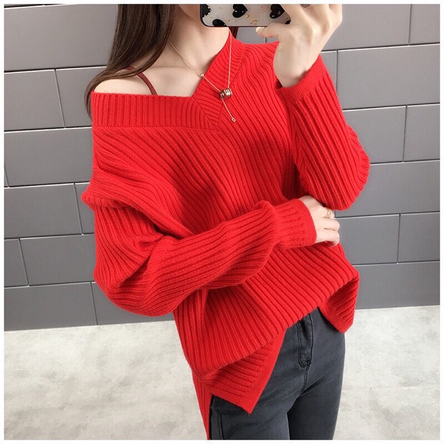 BÁN SỈ ÁO LEN QC CỔ TIM DÁNG RỘNG | BigBuy360 - bigbuy360.vn