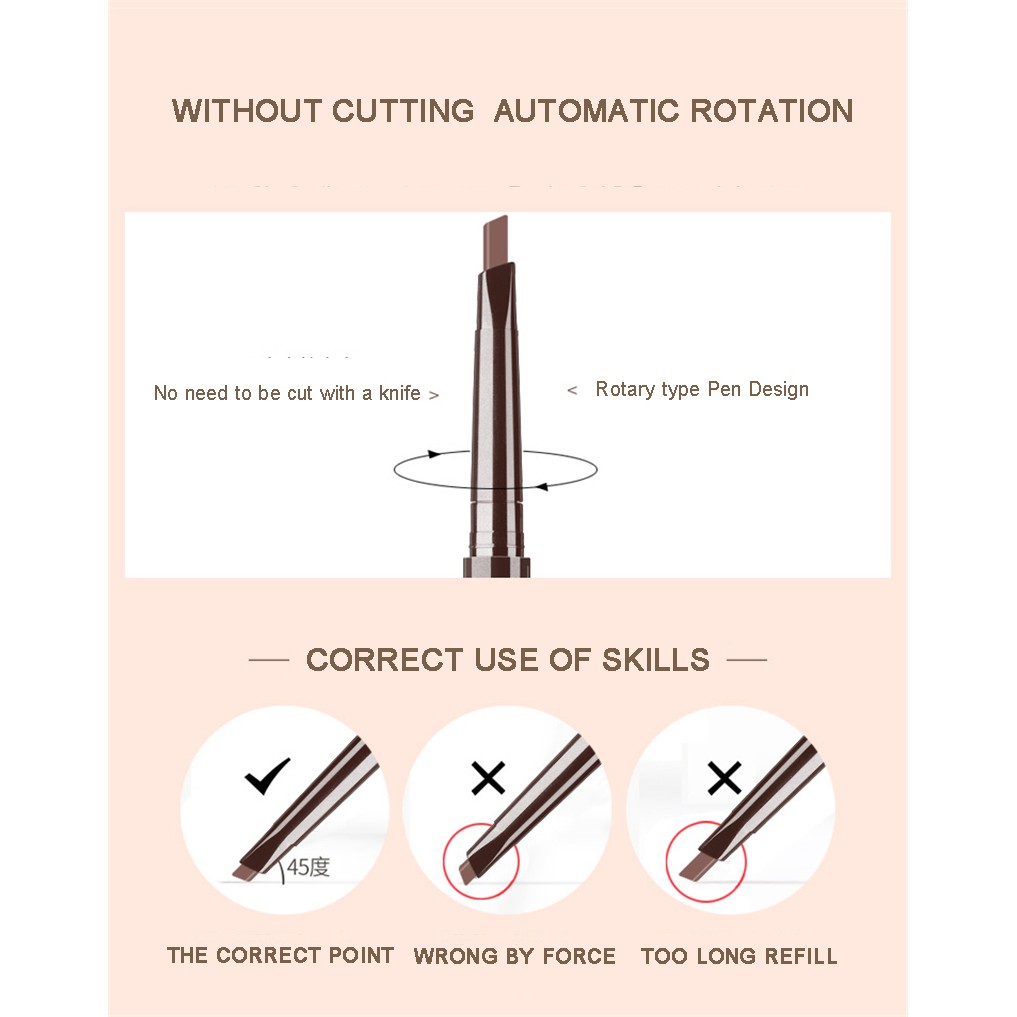 (hàng Mới Về) Bút Chì Kẻ Lông Mày Dnm 7 Màu Tùy Chọn Chống Nước | BigBuy360 - bigbuy360.vn