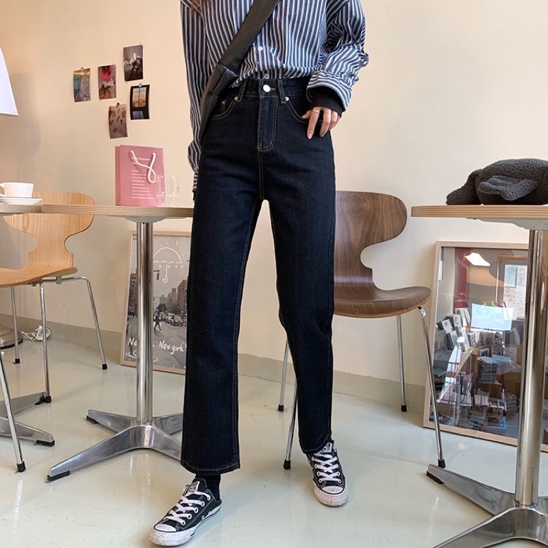 Q04Q05 - Quần Jeans cạp cao phong cách Hàn Quốc