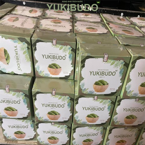 Combo 5 Hộp Rong Nho Yukibudo - Rong Nho Tách Nước Nha Trang Khánh Hoa + 1 Lọ Xốt Mè Rang 300 Ml