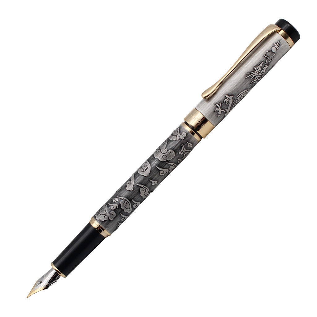 Bộ Bút Máy Jinhao Dragon Ngòi Mảnh Kèm Hộp Chuyển Đổi Và Hộp