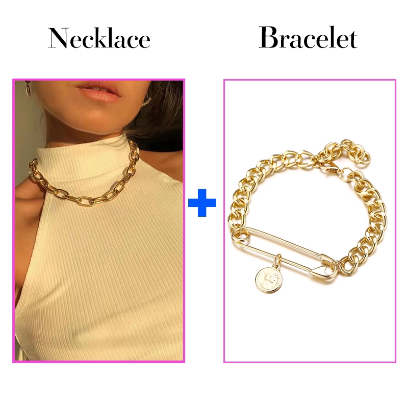Bộ Vòng Tay Và Vòng Cổ Choker Hishop Thời Trang Nữ Phong Cách Hàn Quốc