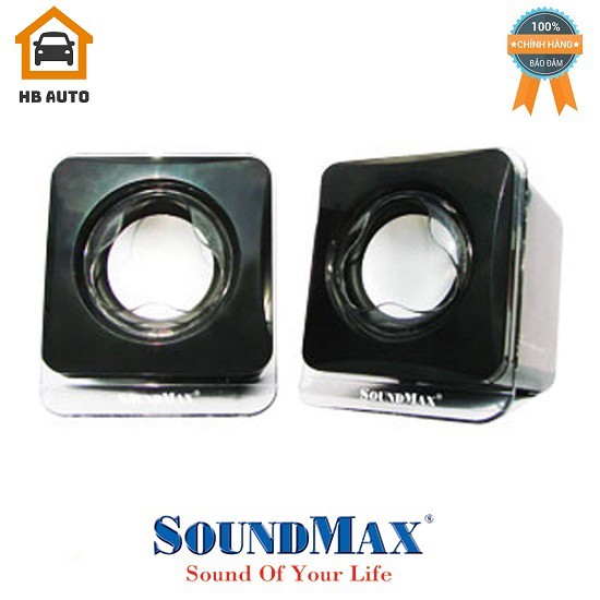 Loa vi tính Soundmax A-120 2.0 6W RMS Đen – Hàng chính hãng