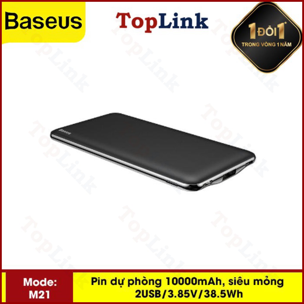 Pin Dự Phòng Thương Hiệu Baseus M21 Cao Cấp Dung Lượng 10000mah Công Nghệ Sạc Nhanh Cổng PD 3.0 Sạc 2 Chiều - TopLink