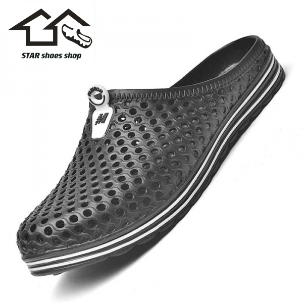 Giày Sandal Thể Thao Đục Lỗ Cỡ Lớn Đơn Giản Cho Cặp Đôi Đi Biển Ngày Mưa