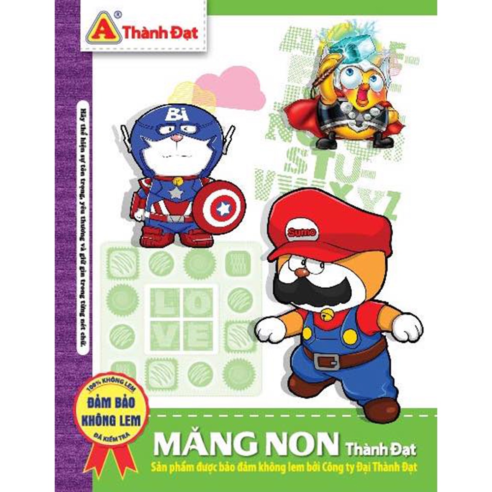 Vở - Măng Non - Thành Đạt - 4 Ô Ly - Đảm Bảo Không Lem
