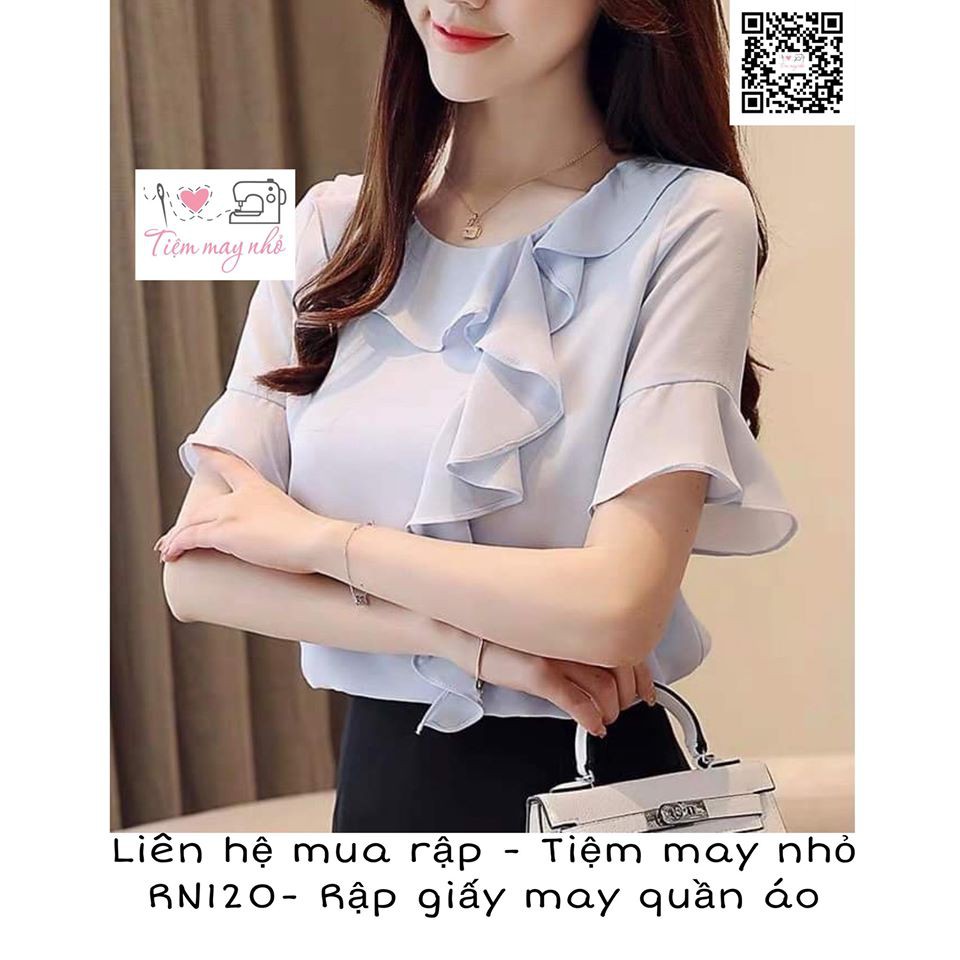 RN120_Rập giấy may áo tay loe nữ