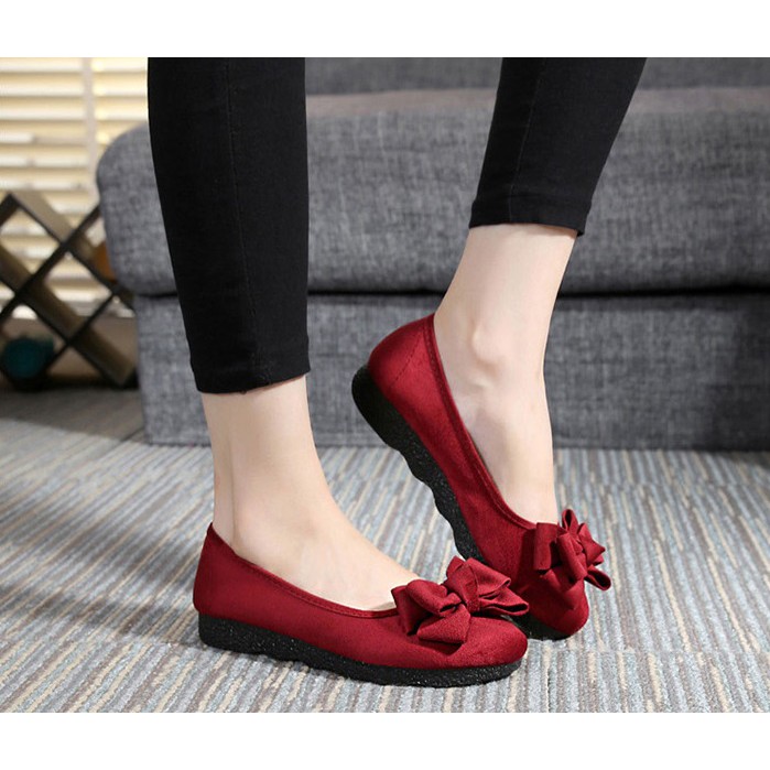 [FORM RỘNG] Giầy búp bê nữ đính nơ dễ thương xinh xắn cực kì êm chân | BigBuy360 - bigbuy360.vn