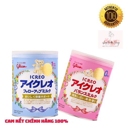 Sữa bột Glico Icreo Số 0/Số 1 800gr date mới