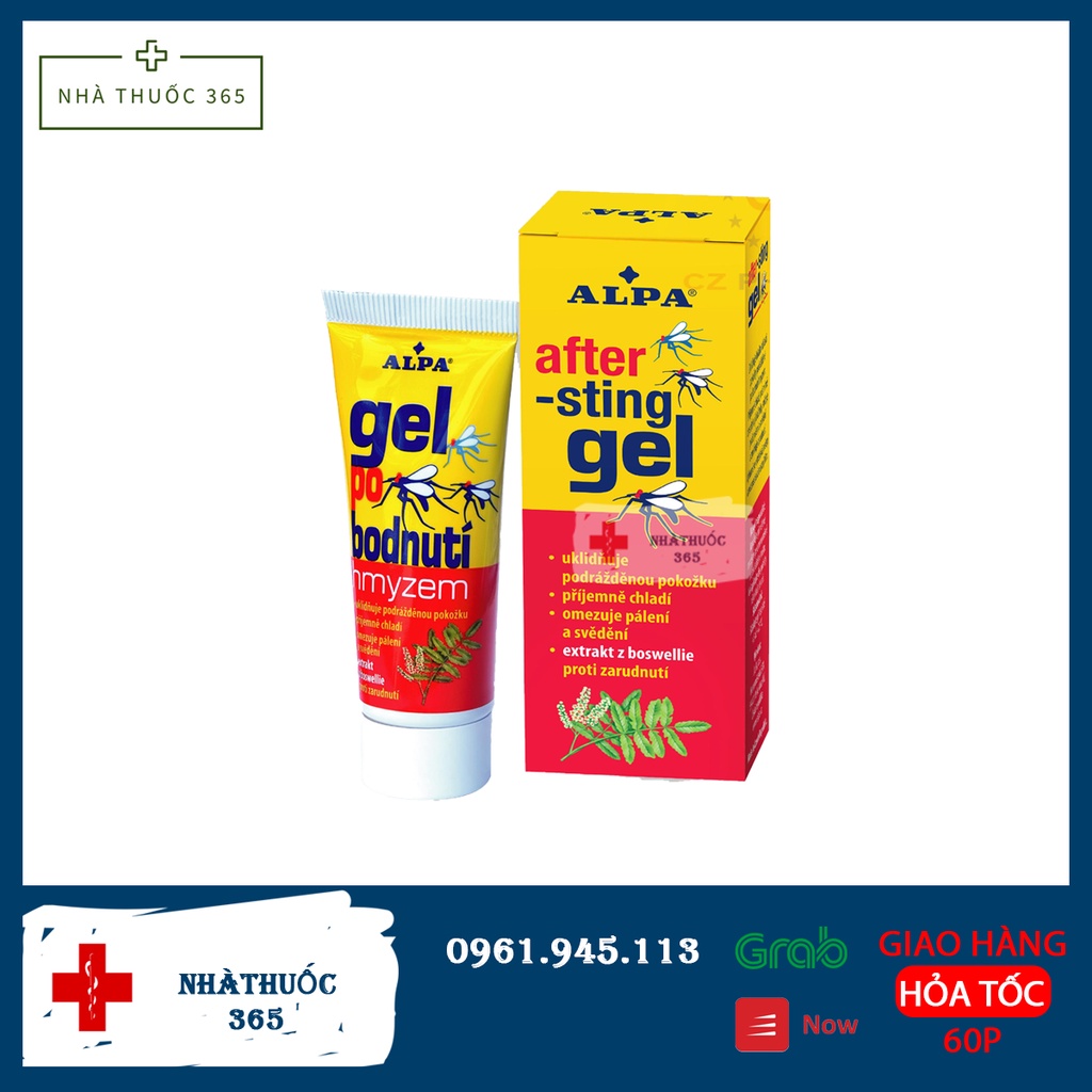 Gel bôi muỗi đốt côn trùng cắn cho trẻ em After Sting Gel tuýp 20ml - Hàng Séc