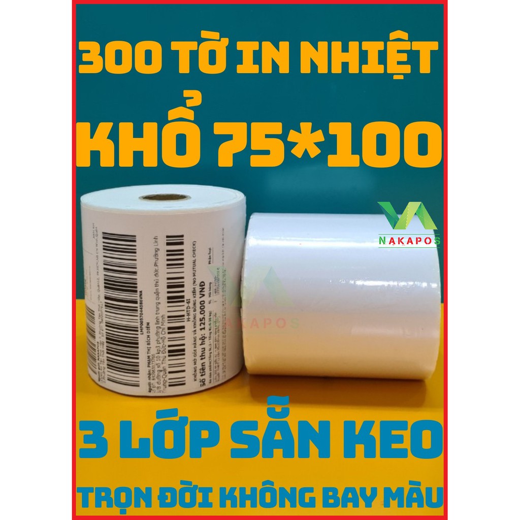 Tem nhiệt 75x100 - DECAL nhiệt 7.5x10cm in nhãn, in vận đơn