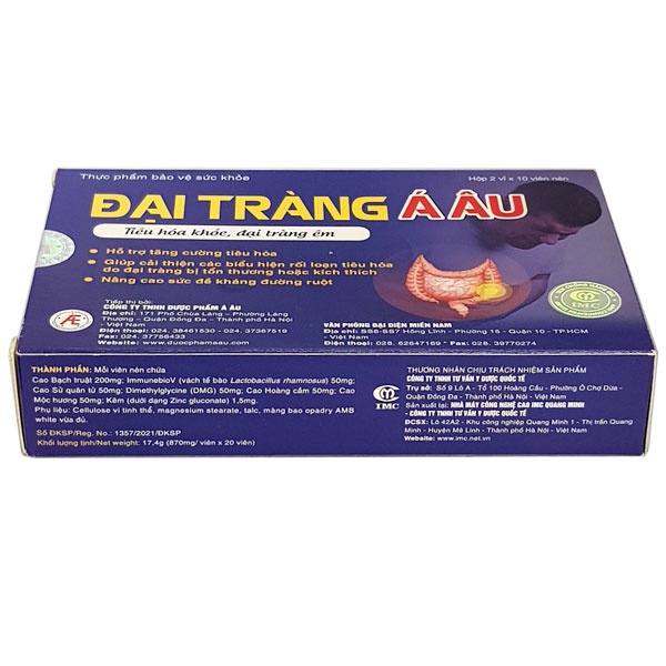 Đại Tràng Á Âu, hỗ trợ cải thiện rối loạn tiêu hóa do đại tràng tổn thương