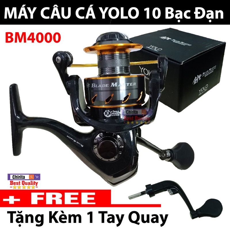 máy câu cá đứng BM 6000 + tặng tay quay hãng yolo