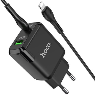 Bộ sạc nhanh 20W Hoco N5 cho iPhone/iPad kèm dây cáp lightning dài 1M - Kèm cổng QC 3.0