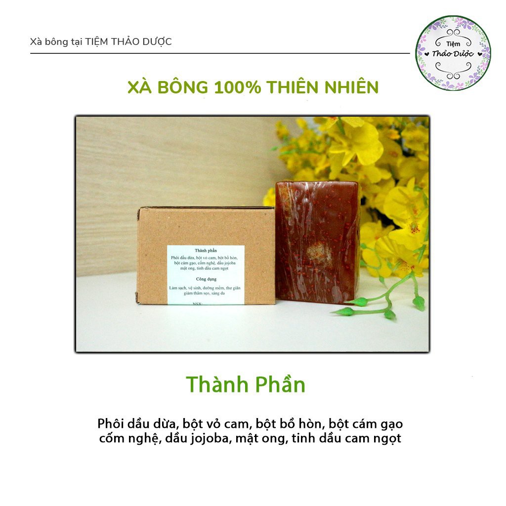 Xà Bông Handmade Cốm Nghệ Mật Ong 120gr