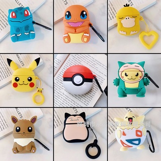 Phim hoạt hình Pokémon dễ thương Airpods Tai nghe Bluetooth Nắp bảo vệ chống rơi cho AirPods1 / 2