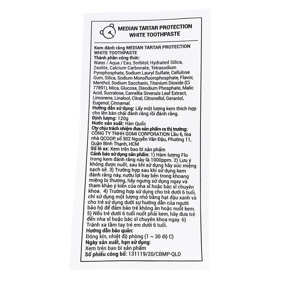 KEM ĐÁNH RĂNG MEDIAN 93% HÀN QUỐC 120G