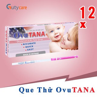 Dụng cụ phát hiện ngày rụng trứng Ovutana – Hộp to 12 que