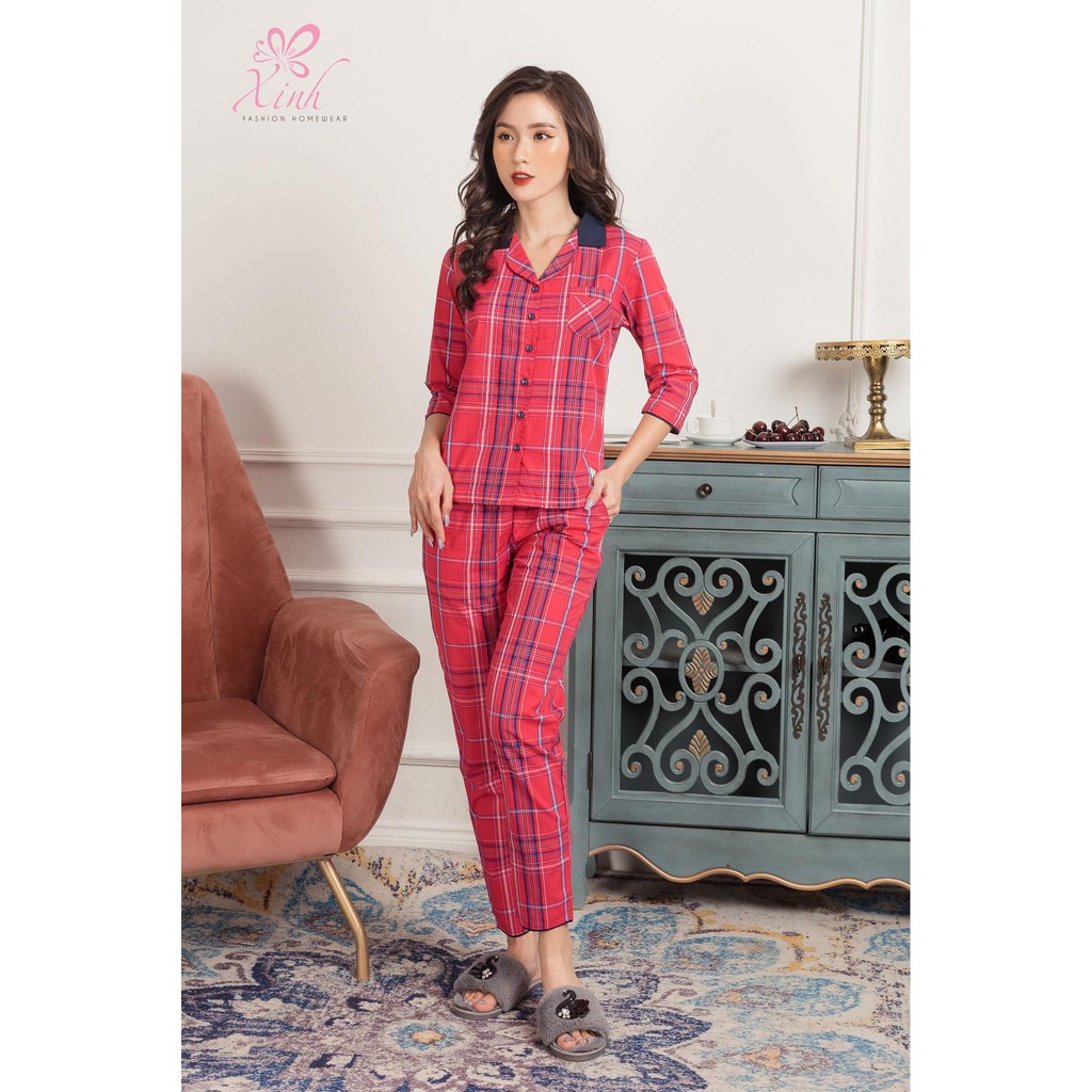 Bộ mặc nhà Xinh Fashion - Bộ thô thu tay lỡ quần dài (có nhiều màu)