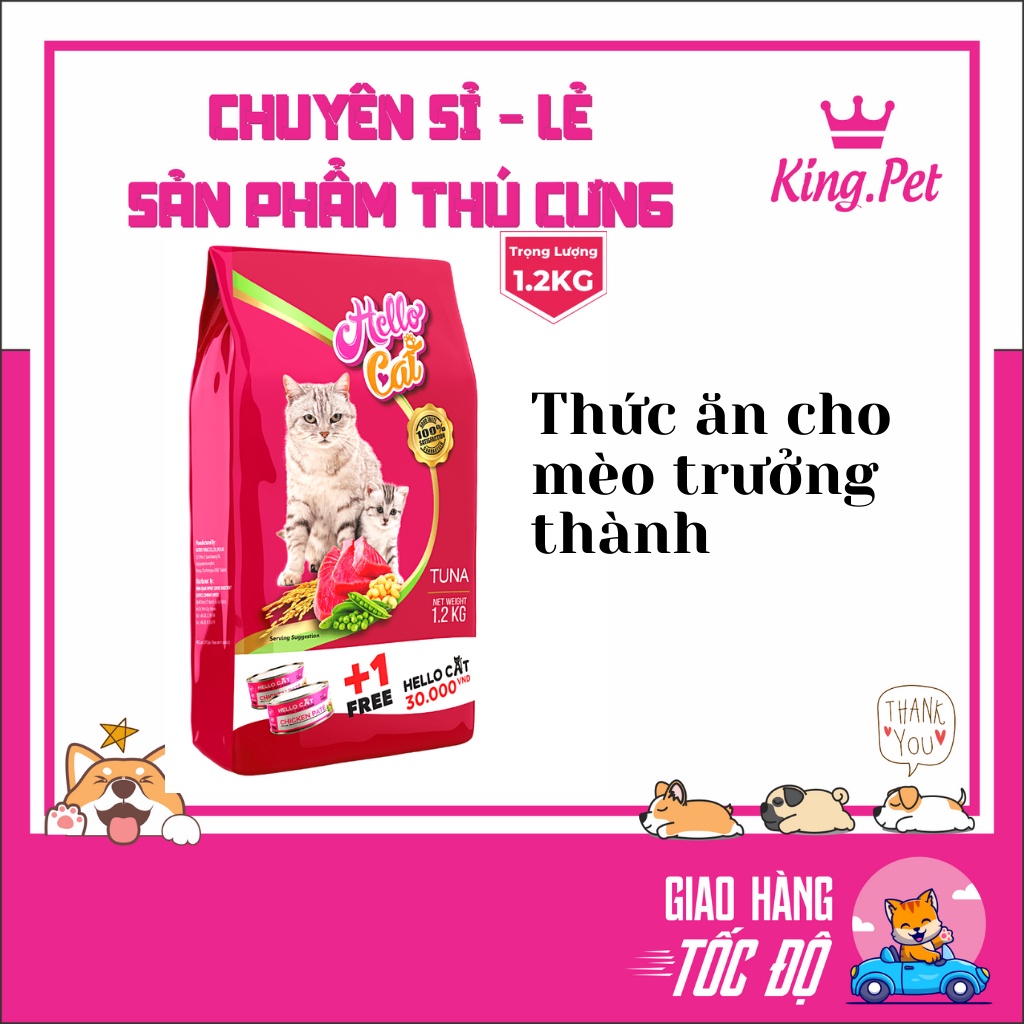 Thức ăn hạt cho mèo Hello Cat - Vị Cá Ngừ