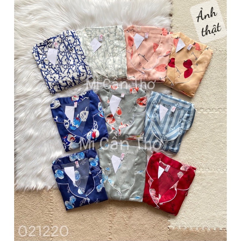 BIG SIZE 3XL dưới 80kg 🦚 Bộ đồ ngủ Pijama lụa satin cao cấp, có túi quần