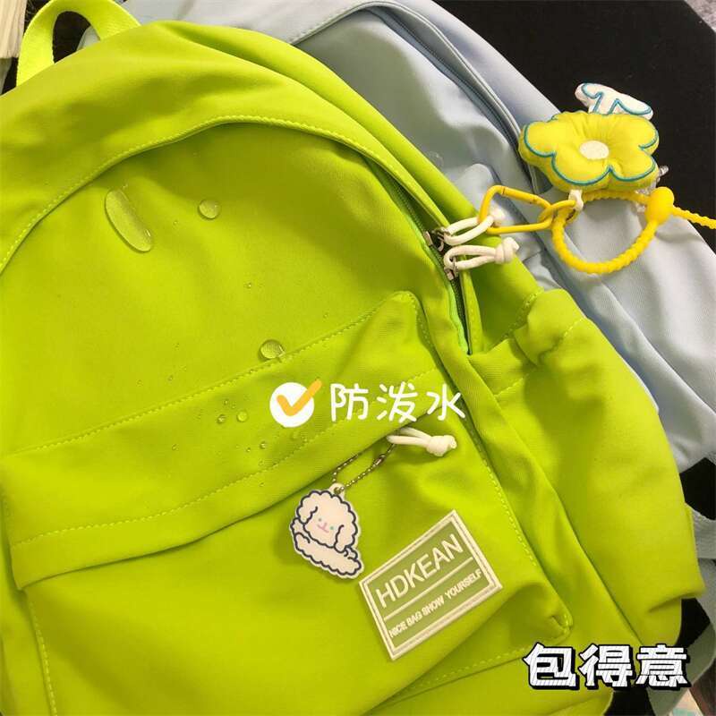 Ba Lô Đi Học / Du Lịch Sức Chứa Lớn Chống Thấm Nước Màu Trơn Họa Tiết Hoạt Hình Phong Cách Nhật Hàn Thời Trang Cho Nữ