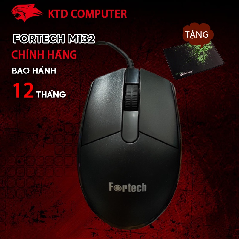 Chuột có dây FORTECH M132 chuẩn USB chính hãng giá rẻ