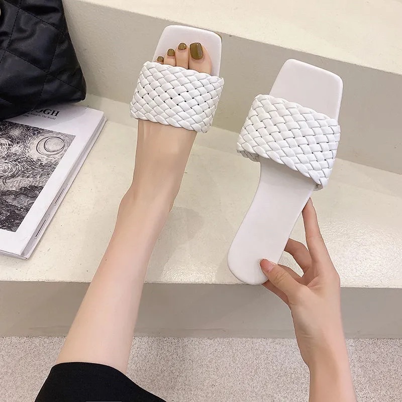 Dép quai ngang nữ, đi trong nhà đế bệt nhiều màu