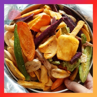 Trái Cây Sấy Thập Cẩm (Rau Củ Quả Sấy) - Hàng Loại 1 - Đặc Sản Đà Lạt - Bịch 500g - Trái Cây Sấy Nhi Nhi Store