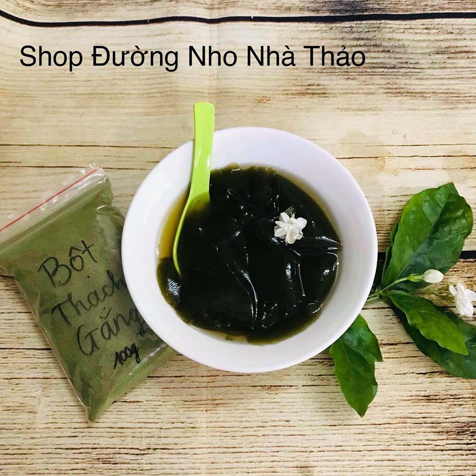 Bột thạch găng 1kg kèm túi vò thạch size S , thạch xanh, tặng công thức