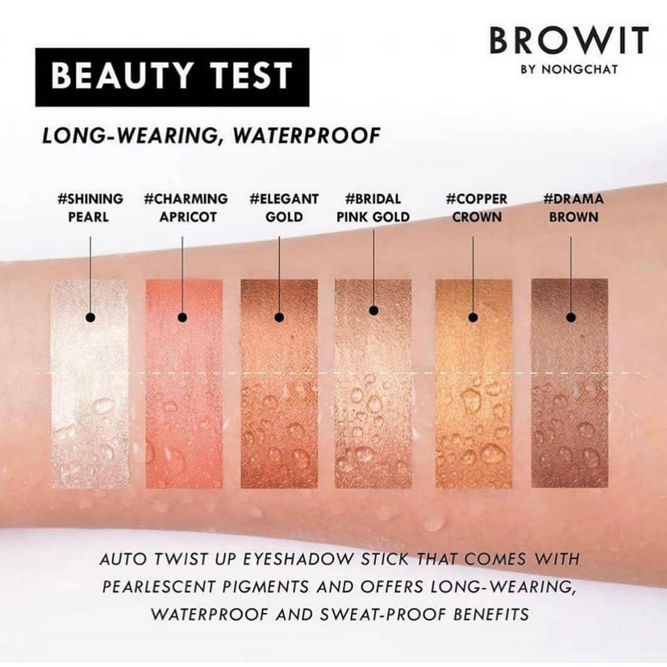 Bút Kẻ Mắt Và Sáp Mắt Nhũ 2in1 Browit Nongchat Eyemazing Shadow and Liner Thái Lan