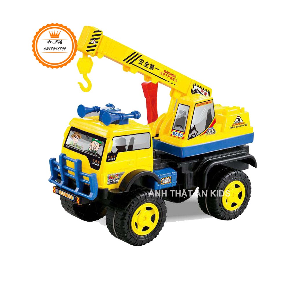 Đồ Chơi Xe Cẩu Mô Hình (50 x30 cm) , Siêu To Khổng Lồ, Bền Đẹp, Xe Cẩu Bánh Đà Tự Chạy.
