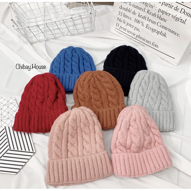 Nón len - mũ len vặn thừng dày đẹp