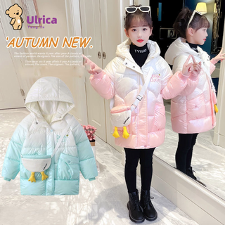 Áo khoác đệm cotton dày dặn sáng màu phiên bản hàn quốc cho bé gái