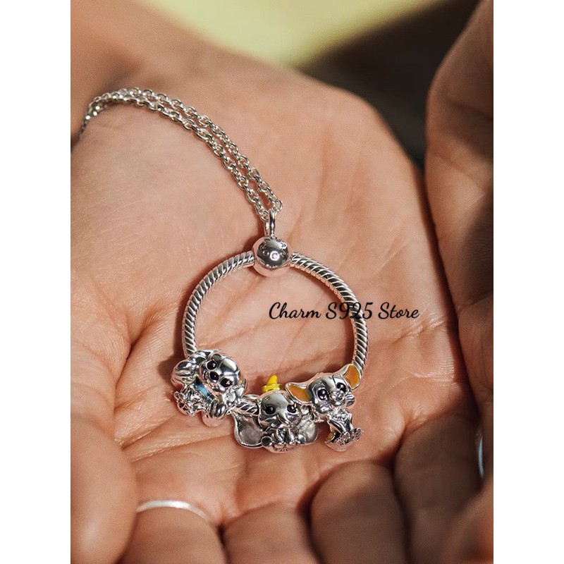 charm pan cún con lông xù disney bạc s925 cao cấp