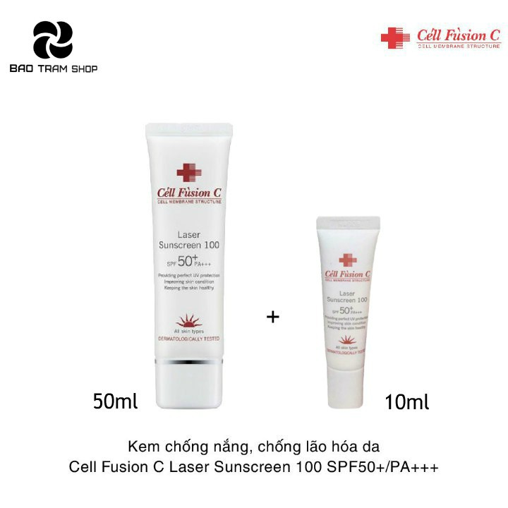 Kem chống nắng Cell Fusion C Laser Sunscreen 100 SPF PA50+++ 10ml