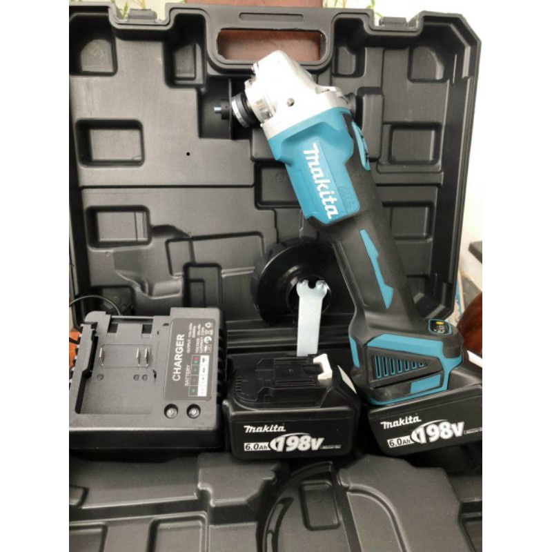 Máy mài, máy cắt dùng pin 199V Makita, Động cơ không chổi than siêu bền, Có điều chỉnh tốc độ