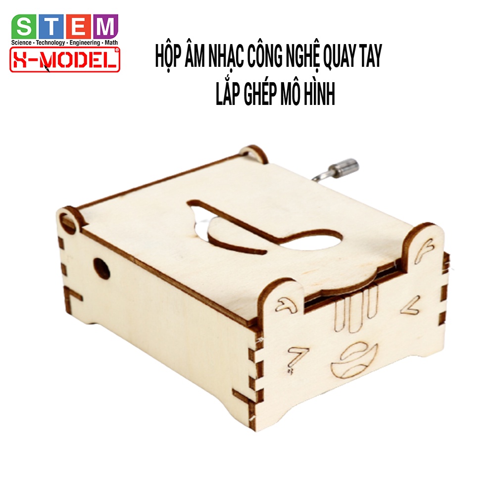 Đồ chơi sáng tạo STEM hộp nhạc gỗ XMODEL ST101, Đồ chơi trẻ em DIY [Do it Yourself] |Giáo dục STEM, STEAM]