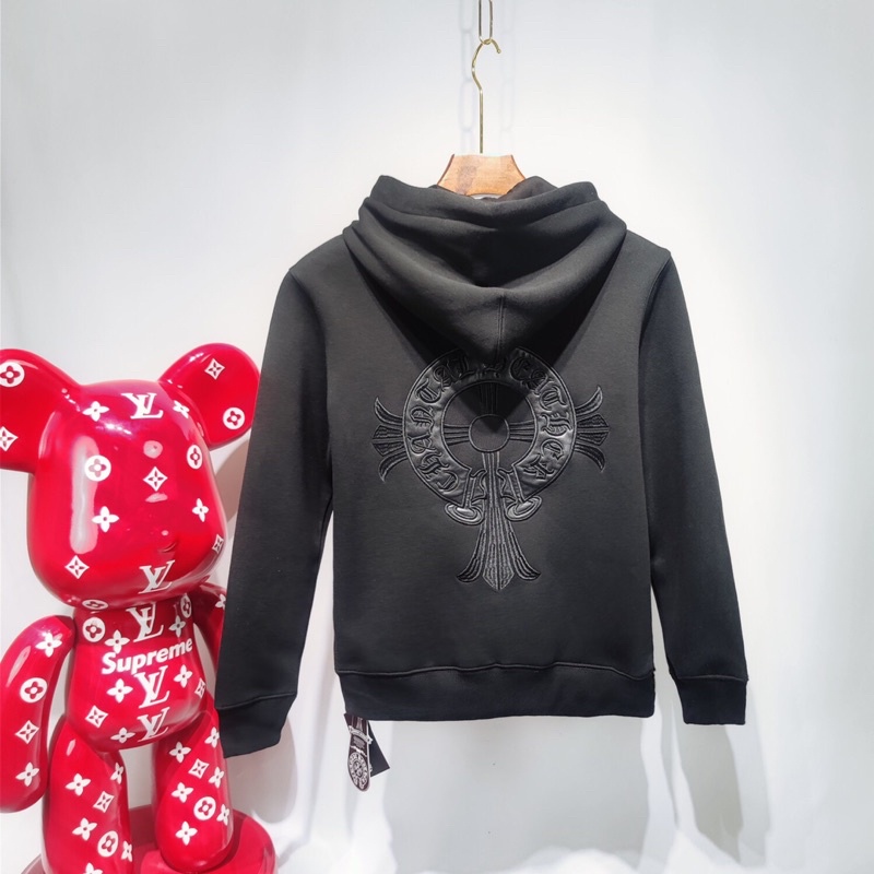 Áo khoác nỉ bên trong lớp nhung mềm mại ấm áp thương hiệu Chrome Hearts 2021 cao cấp