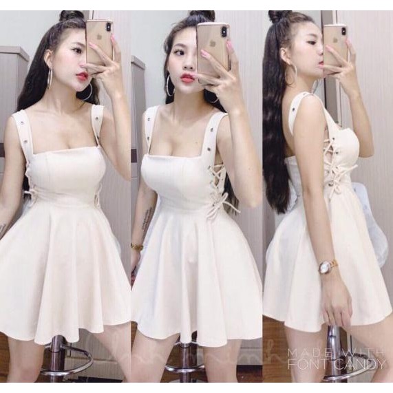 Đầm xòe cúp ngực đan dây sexy
