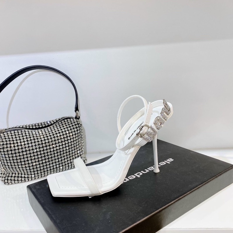 🆘Hàng về🆘 sandal wang quai đá gót nhọn 9cm hàng cao cấp FULLBOX