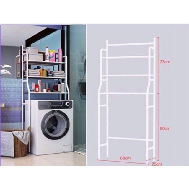 Kệ sau máy giặt, 3 tầng bằg kim loại bền đẹp .