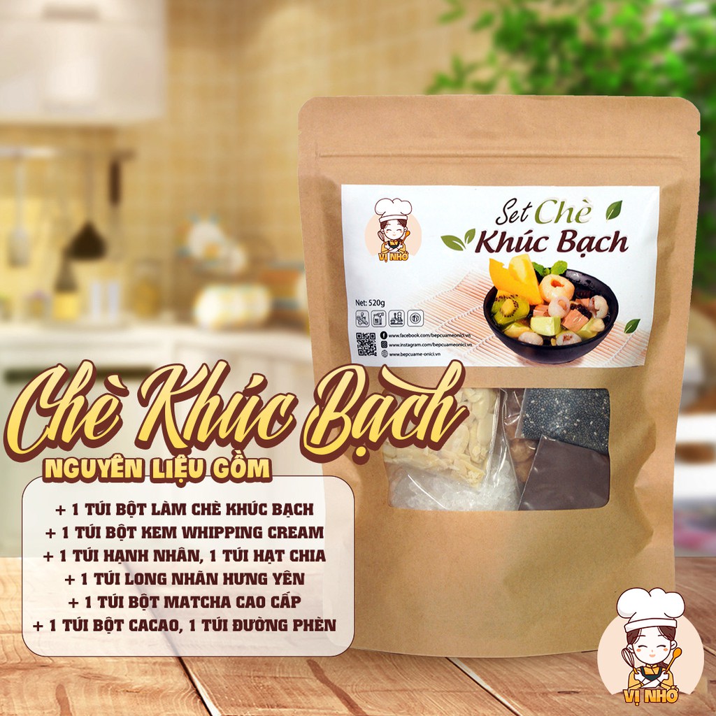 SET Chè Khúc Bạch Nấu 22 Chén - Nguyên Liệu Làm Bánh, Nấu Chè - Tặng Kèm Công Thức - VỊ NHỚ | BigBuy360 - bigbuy360.vn