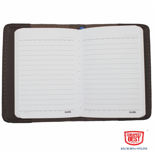 Sổ Bìa Da Bureau A6 - 200 Trang Có Nút Bấm; Klong 326