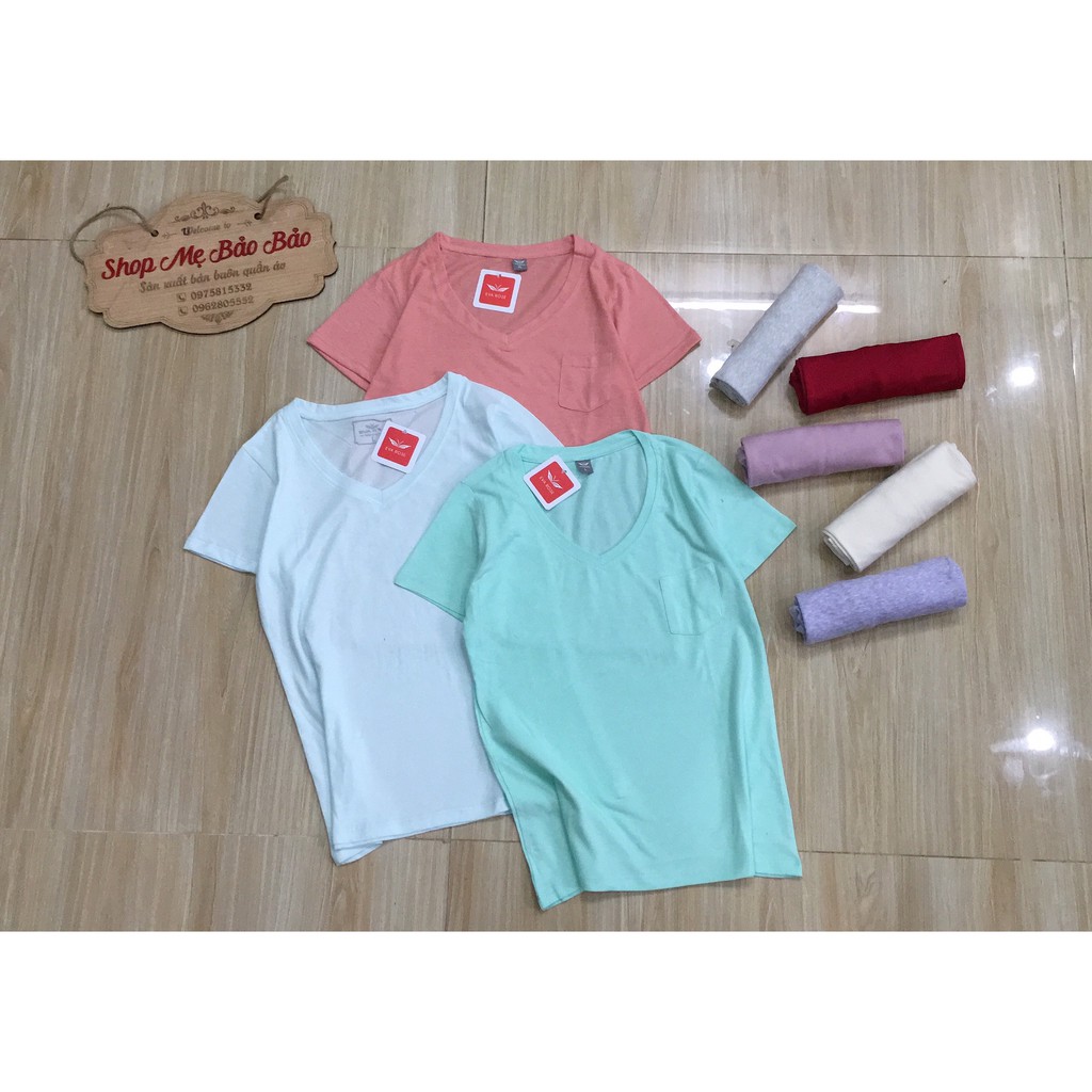 Combo 3 áo phông nữ chất cotton màu ngẫu nhiên